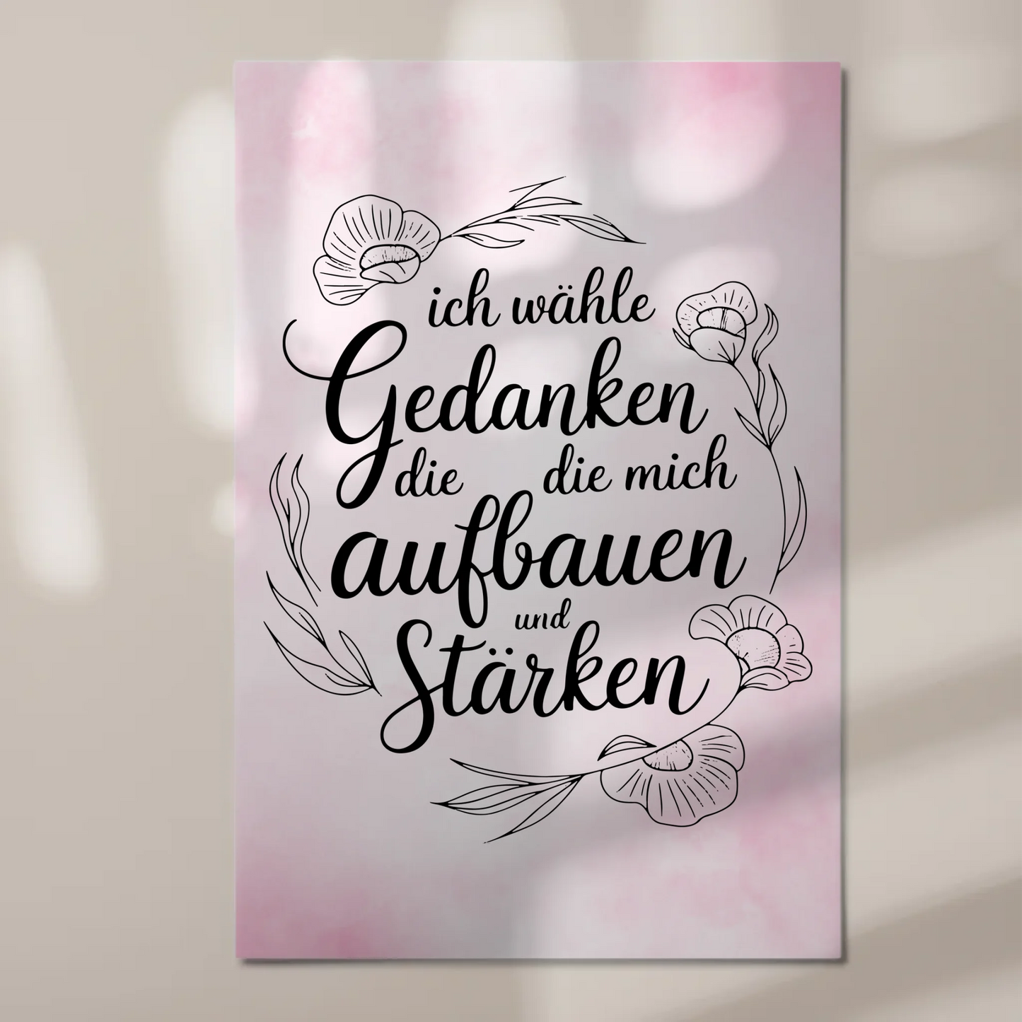 Magnetisches Wandbild Spruch Affirmation Gedanken stärken