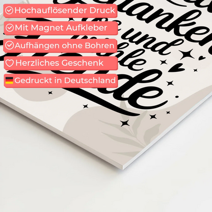 Magnet Poster Affirmation: Negative Gedanken loslassen