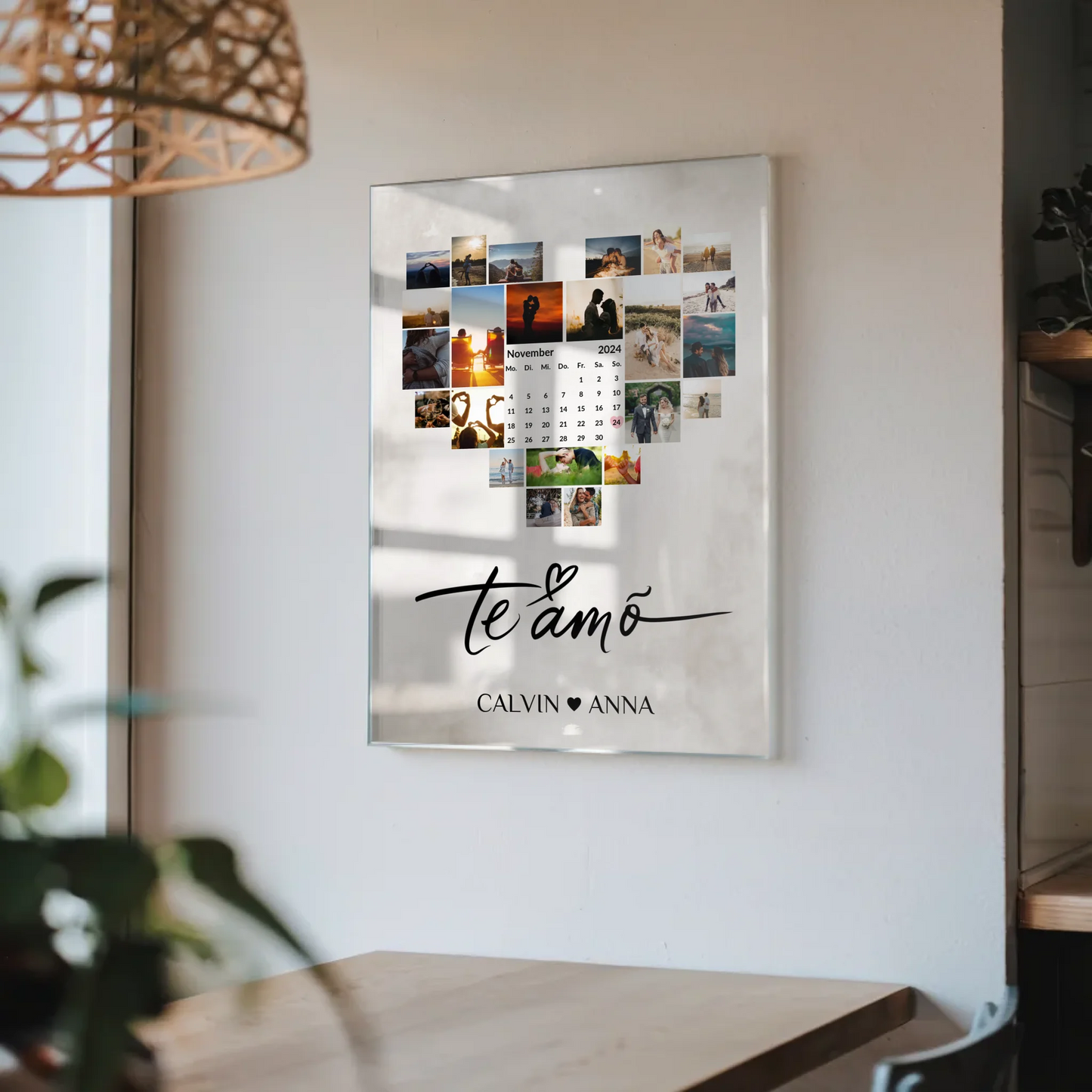 Personalisiertes Acrylglas Bild Fotocollage Te Amo