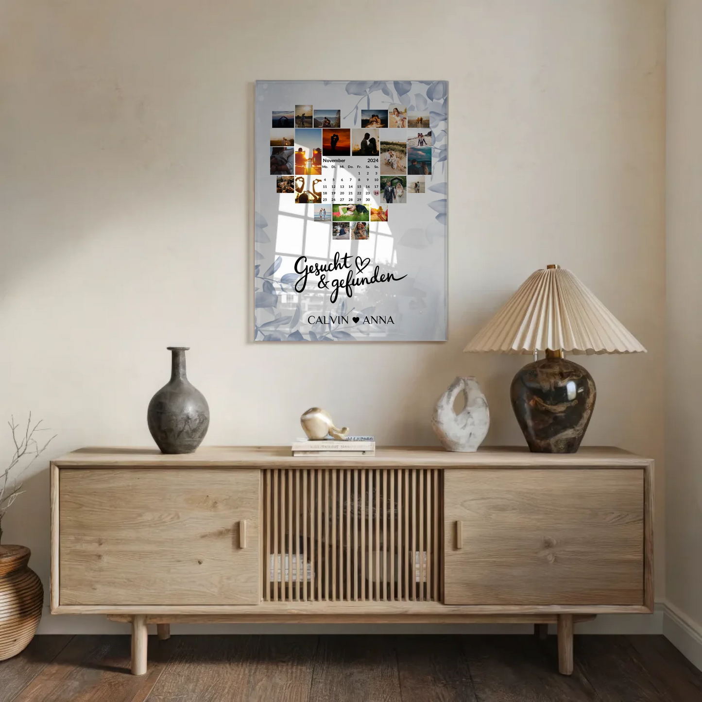 Personalisiertes Acrylglas Bild Liebe Fotocollage