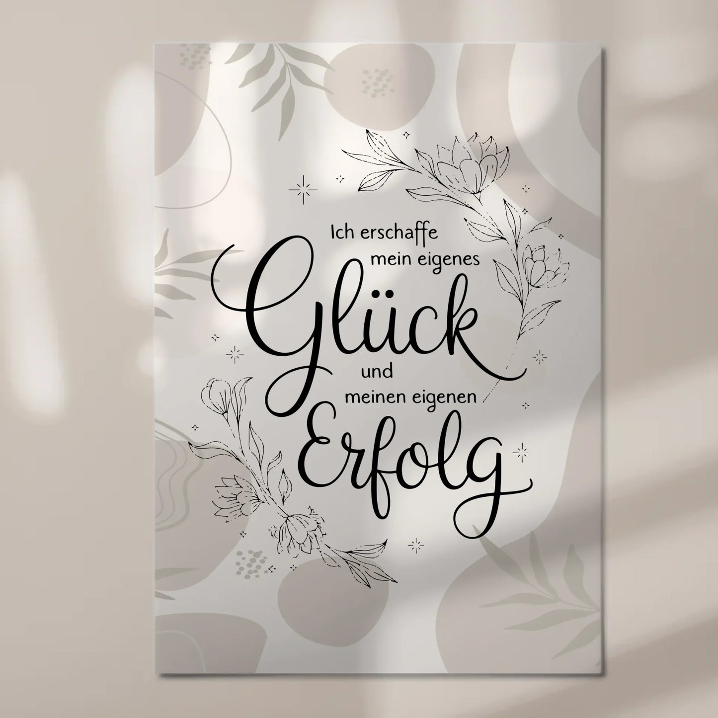 Positives Wandbild Magnet: Ich erschaffe mein Glück