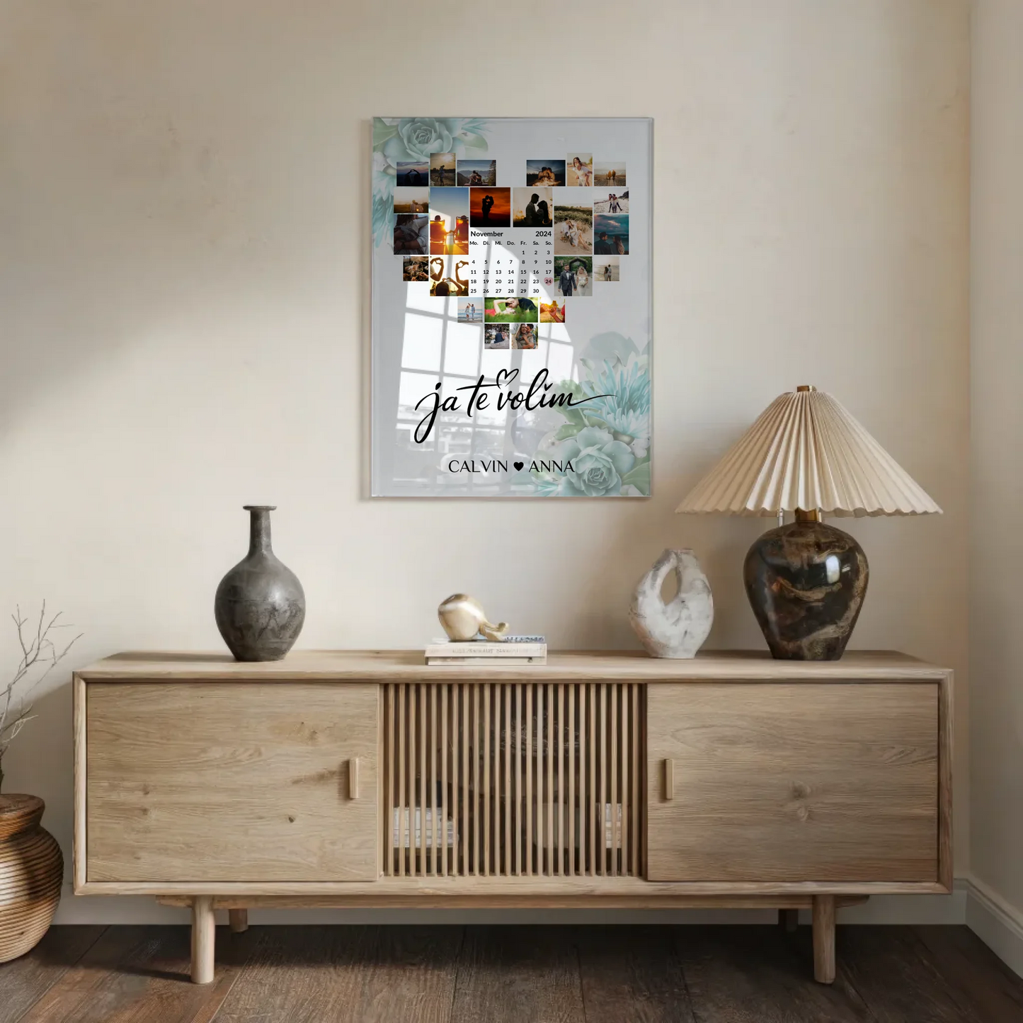 Paar Acrylglas Bild Personalisiert Fotocollage Ja Te Volim