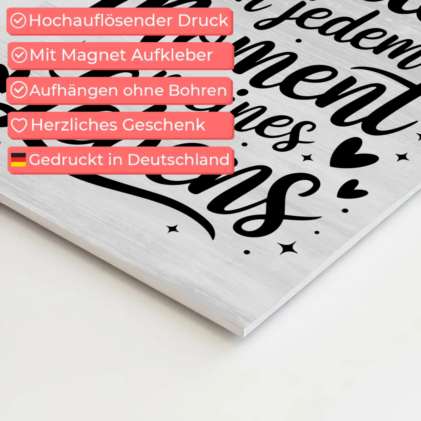 Affirmation Magnet Wandbild Positiv Spruch Frieden Leben