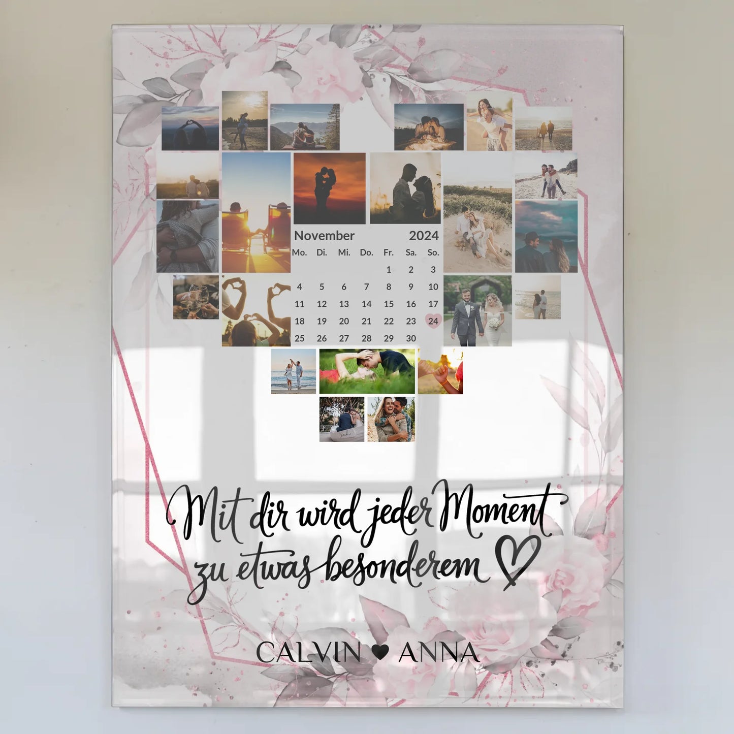 Paar Acrylglas Bild Fotocollage Jeder Moment Geschenk