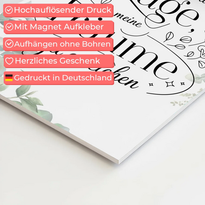 Affirmation Magnet Wandbild Positiv Spruch Träume Erreichen