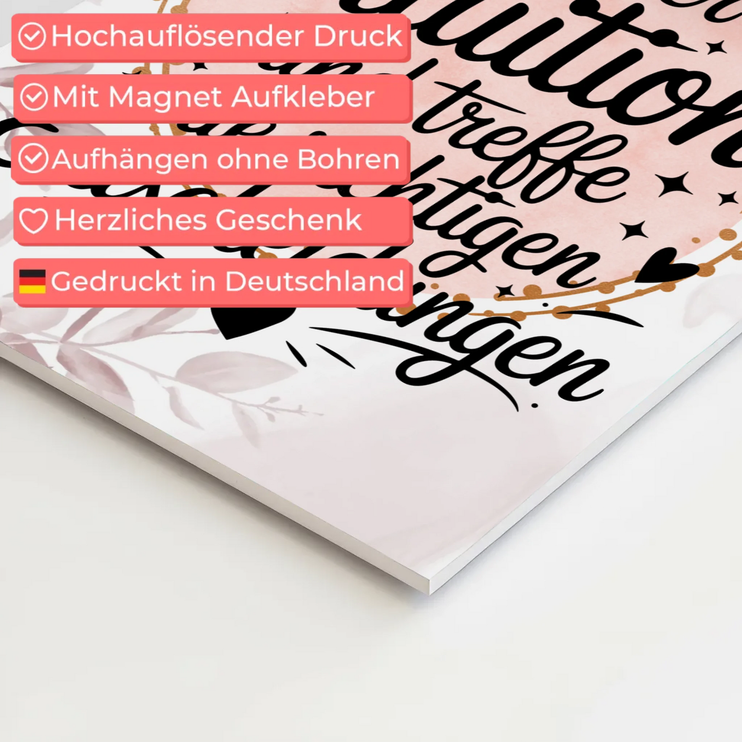 Magnetisches Sprüche Poster Affirmation Intuition Vertrauen