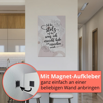 Affirmation Magnet Poster Spruch Ich bin stolz auf mich