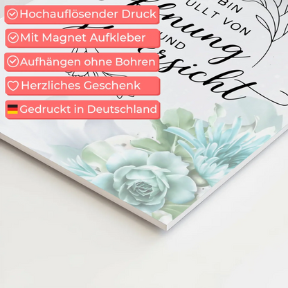 Affirmation Magnet Poster - Positiv: Hoffnung & Zuversicht