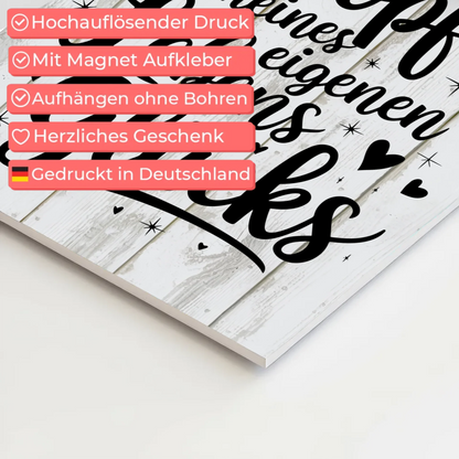 Affirmation Magnet Poster Spruch Ich bin der Schöpfer