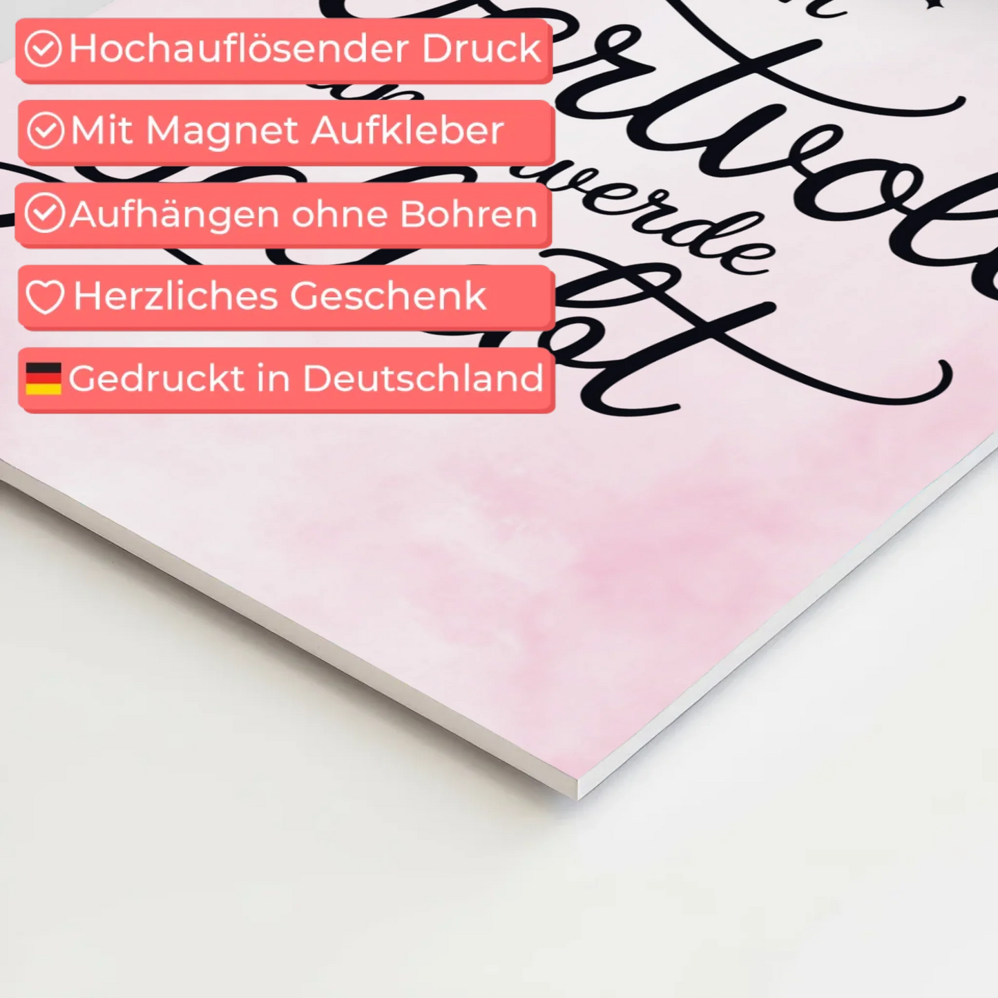 Affirmation Magnet Poster Ich bin wertvoll positiv