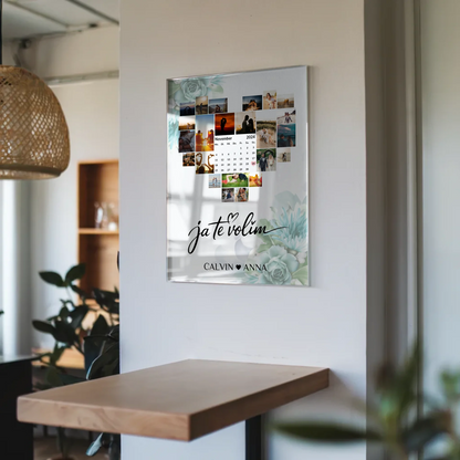 Paar Acrylglas Bild Personalisiert Fotocollage Ja Te Volim