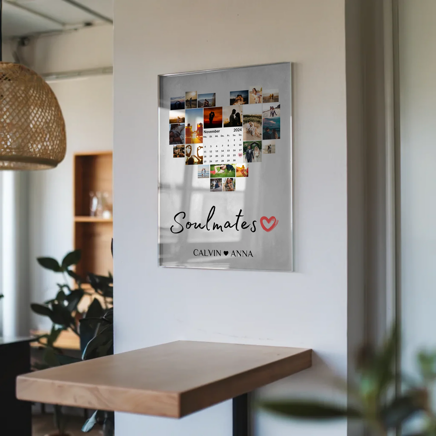 Paar Acrylglas Bild Fotocollage Soulmates Geschenk