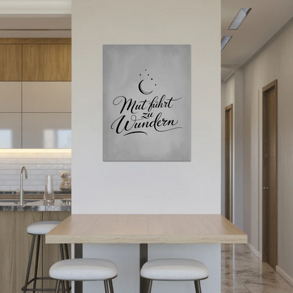 Affirmation Magnet Poster Mut führt zu Wundern positiv