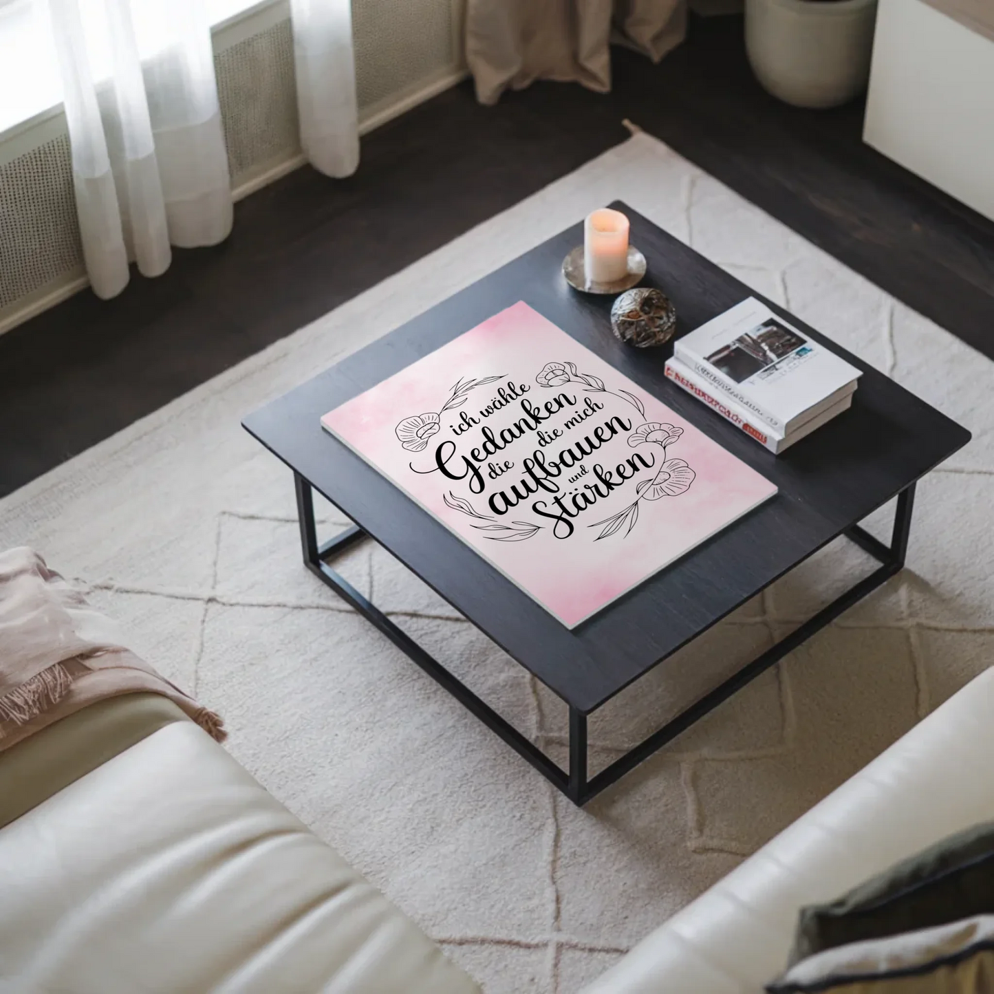 Magnetisches Wandbild Spruch Affirmation Gedanken stärken