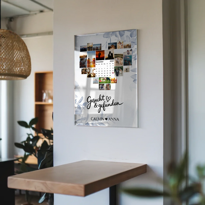 Personalisiertes Acrylglas Bild Liebe Fotocollage