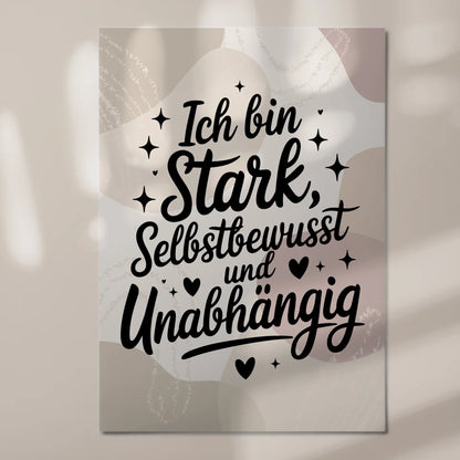 Affirmation Magnet Wandbild Ich bin stark und positiv