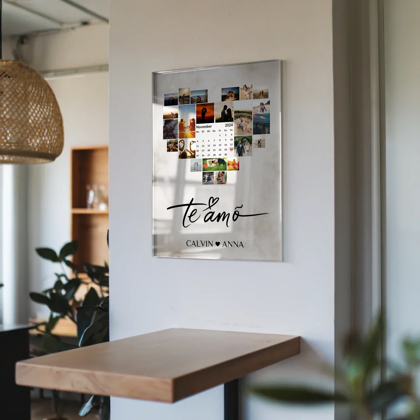 Personalisiertes Acrylglas Bild Fotocollage Te Amo