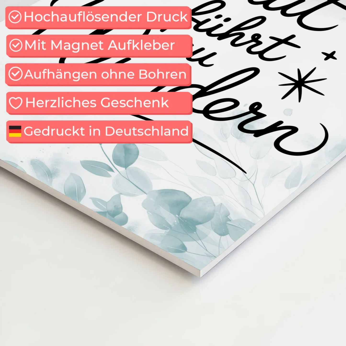 Magnetisches Sprüche Poster Affirmation Mut Wunder