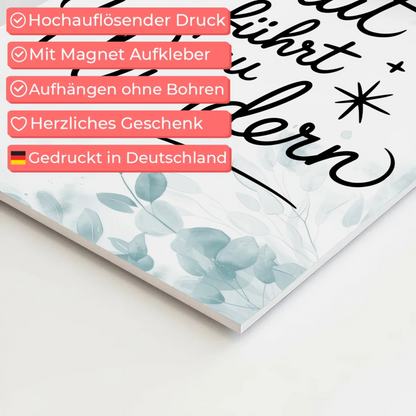 Magnetisches Sprüche Poster Affirmation Mut Wunder