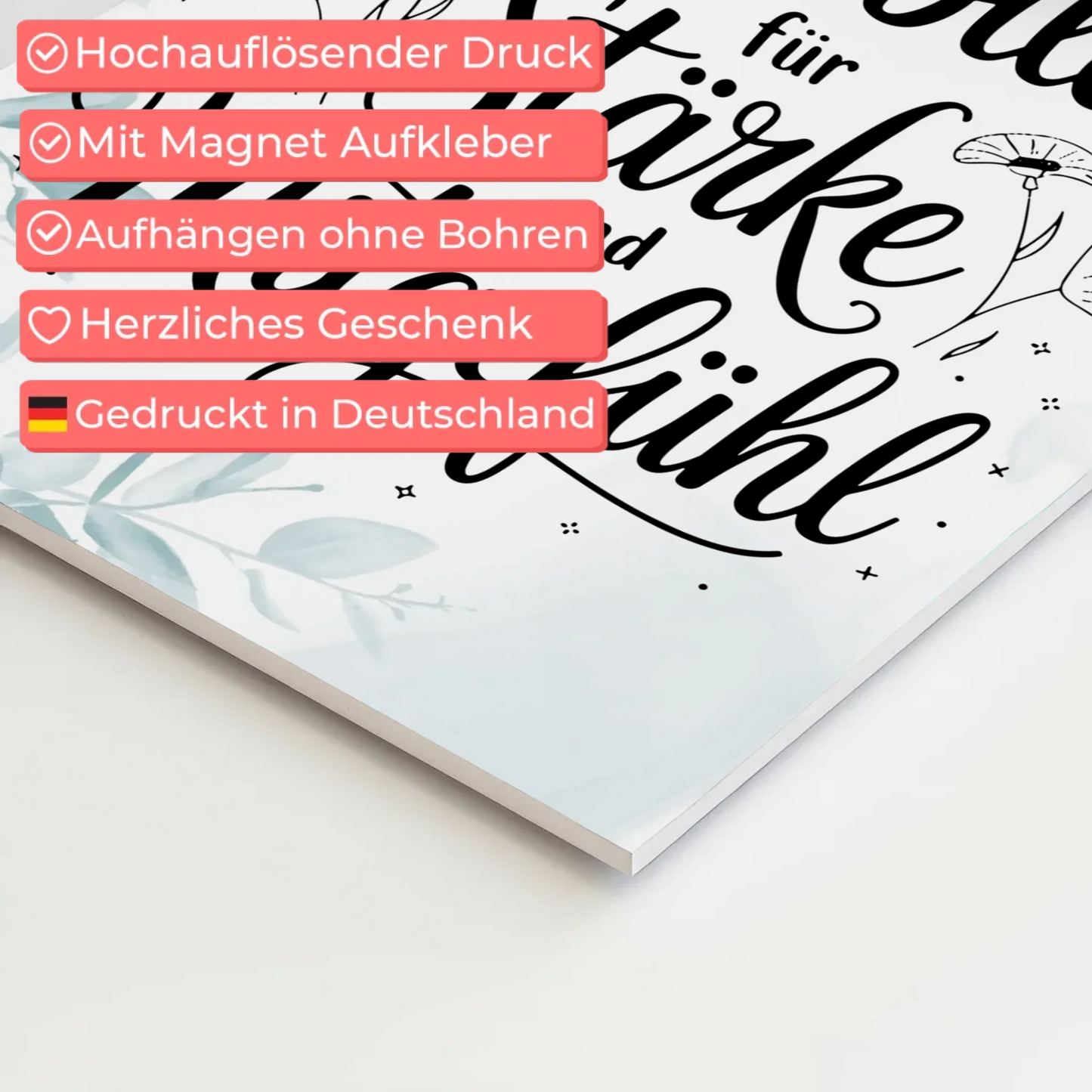 Magnet Poster Affirmation Ich bin Vorbild für Positivität