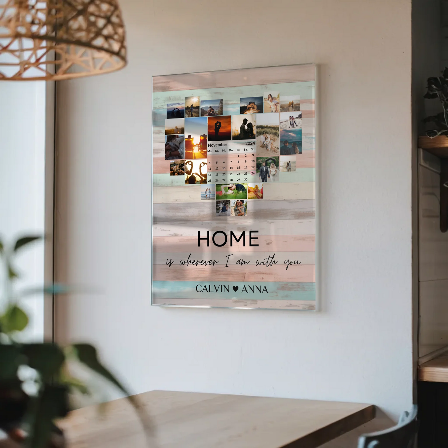 Acrylglas Bild Paare Fotocollage Home Is Wherever I Am