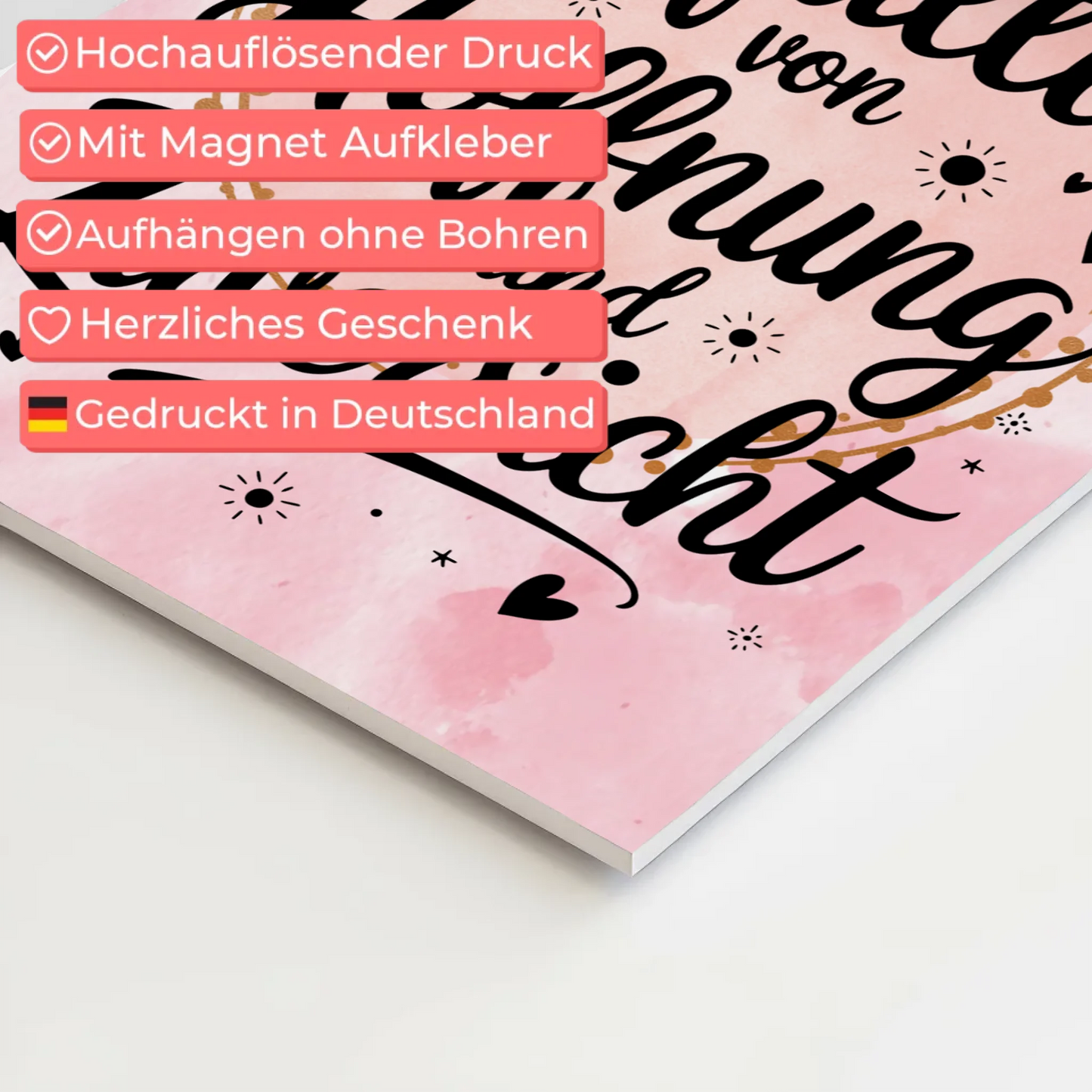 Spruch Affirmation Magnet Wandbild Positiv Hoffnung Zuversicht