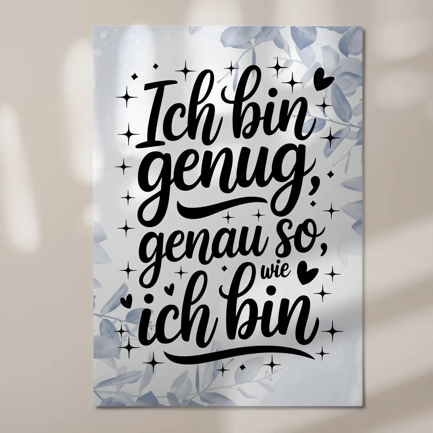 Affirmation Magnet Poster Spruch Ich bin genug personalisiert