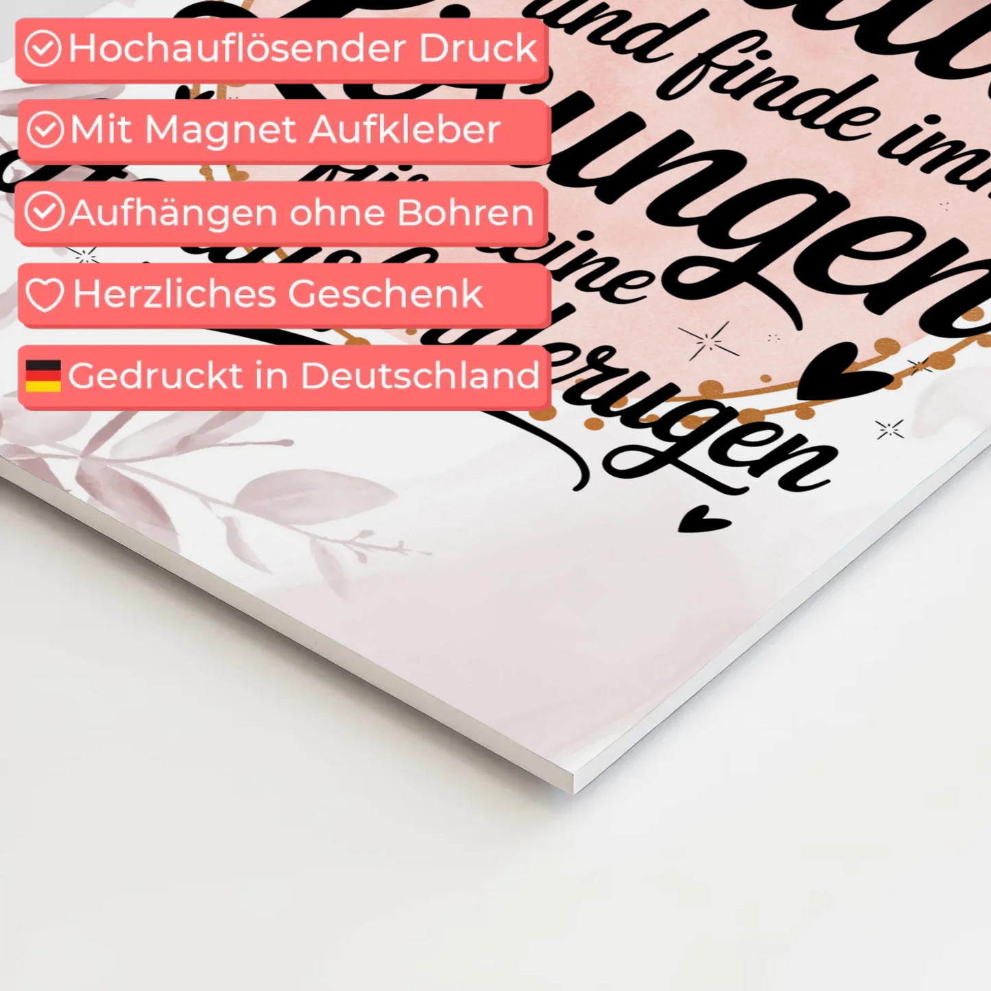 Magnet Poster mit Spruch Affirmation Positiv Kreativ