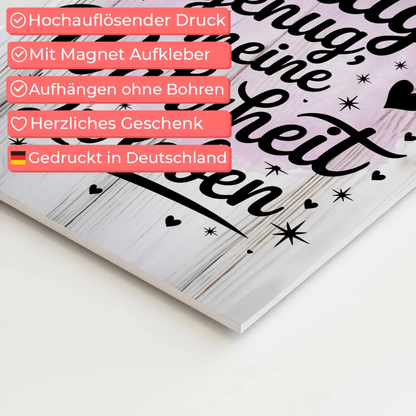 Affirmation Magnet Poster - Ich bin mutig, positiv leben