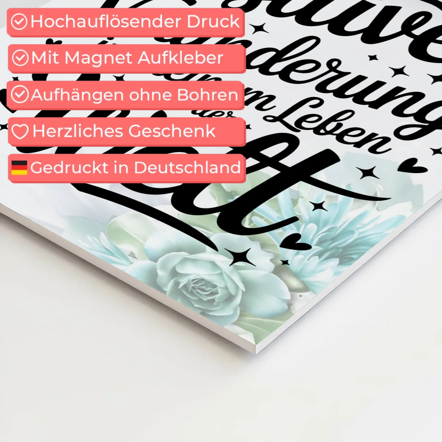 Magnet Poster mit Spruch Affirmation Positiv Veränderung