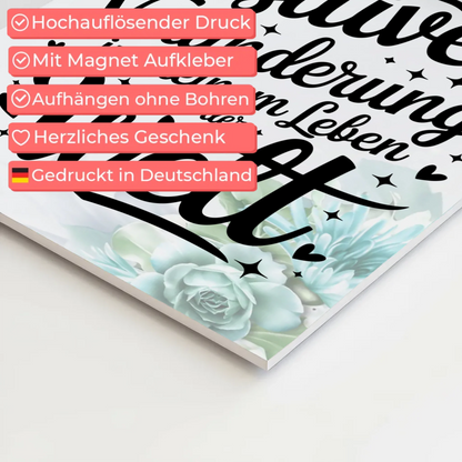 Magnet Poster mit Spruch Affirmation Positiv Veränderung