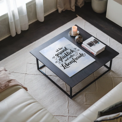 Sprüche Poster Magnetisch Affirmation Ich bin gesund glücklich