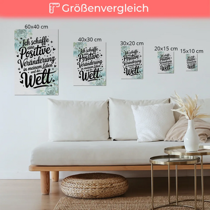 Magnet Poster mit Spruch Affirmation Positiv Veränderung
