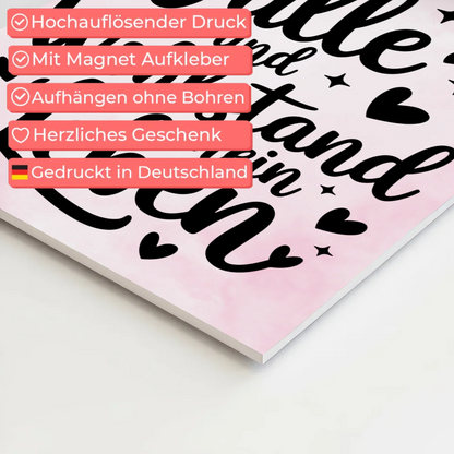 Magnet Poster mit Spruch Affirmation für Fülle und Wohlstand