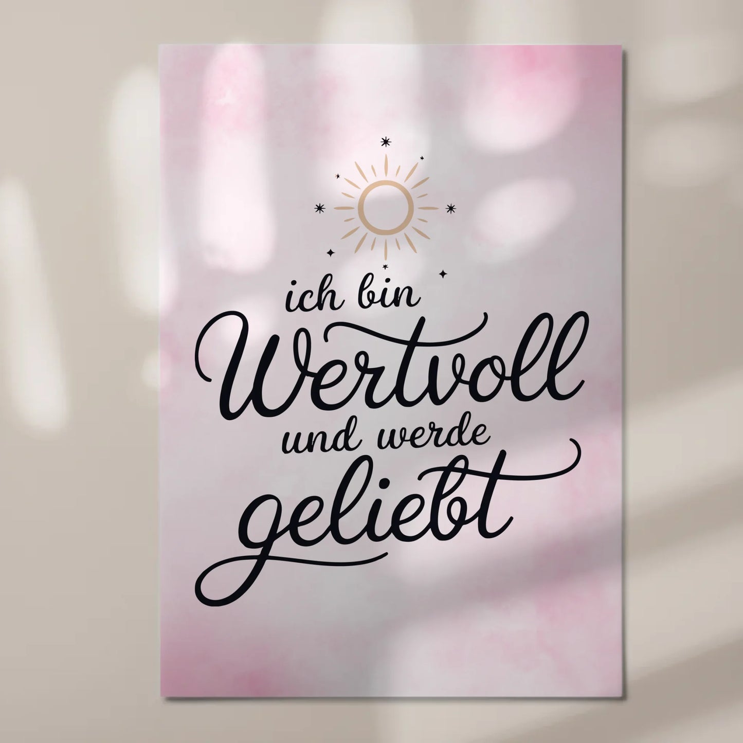 Affirmation Magnet Poster Ich bin wertvoll positiv