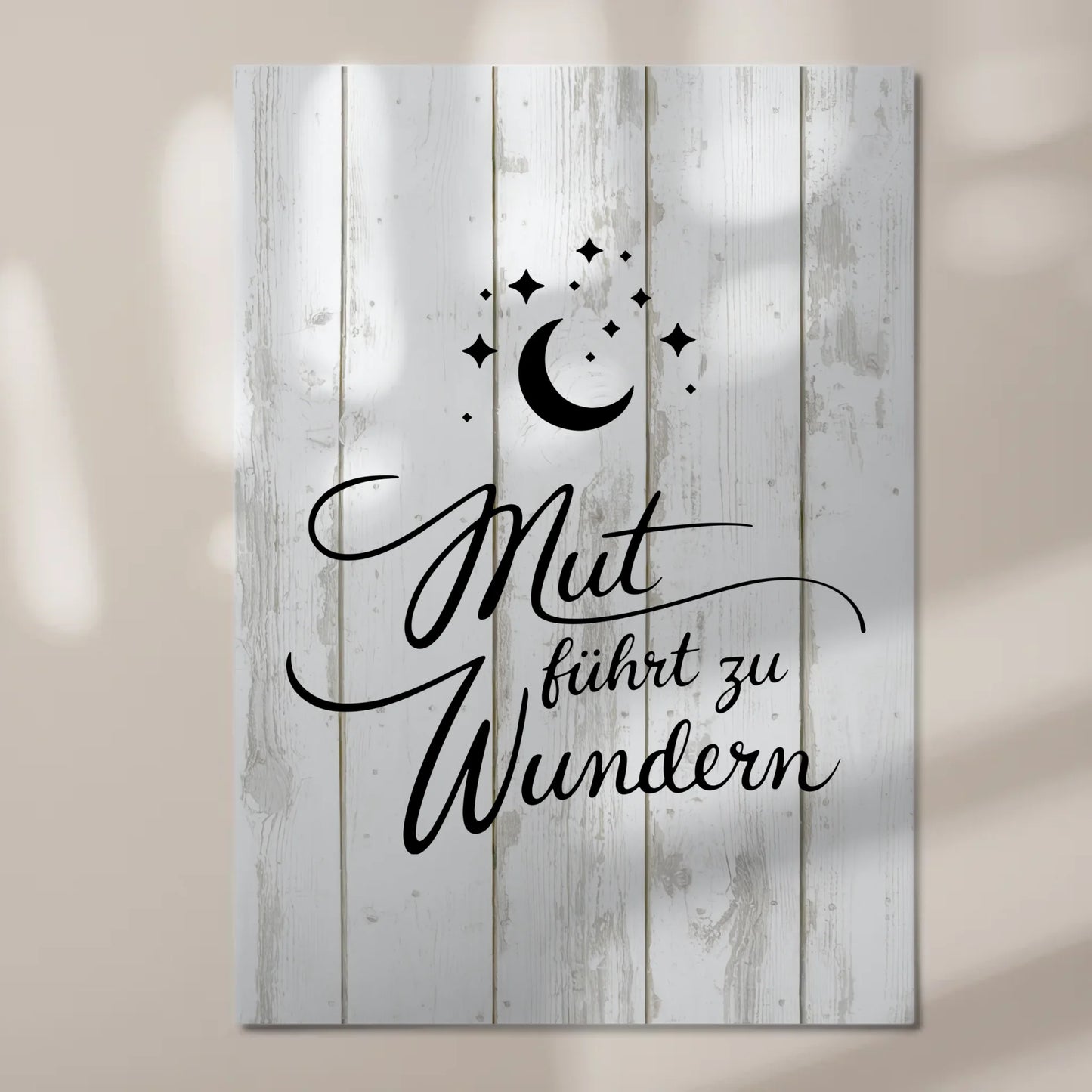 Affirmation Magnet Wandbild Mut führt zu Wundern