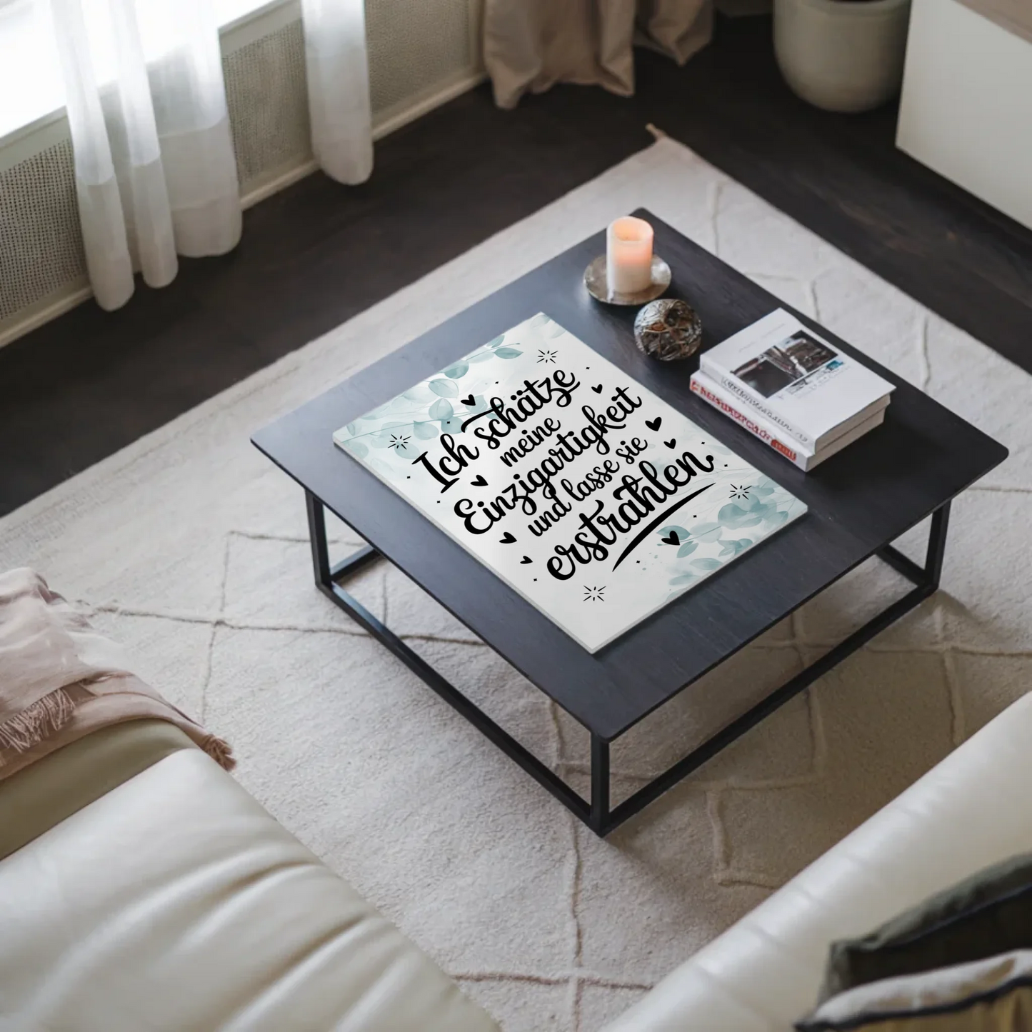 Magnetisches Wandbild Spruch Affirmation Einzigartigkeit