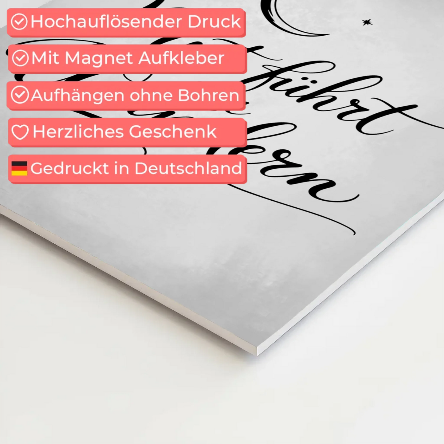 Affirmation Magnet Poster Mut führt zu Wundern positiv