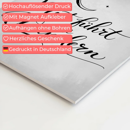 Affirmation Magnet Poster Mut führt zu Wundern positiv