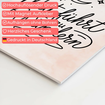 Magnetisches Wandbild Spruch Affirmation Mut Wunder