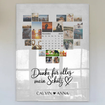 Personalisiertes Acrylglas Bild Fotocollage Danke Schatz