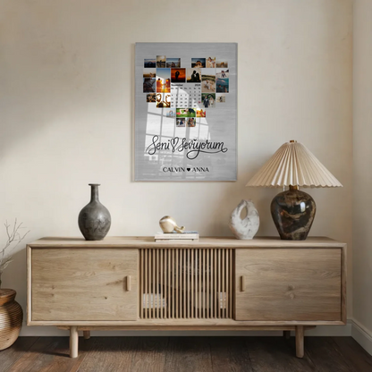 Acrylglas Bild Liebe Fotocollage Seni Seviyorum Geschenk