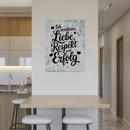 Magnetisches Sprüche Poster Affirmation Liebe Respekt Erfolg
