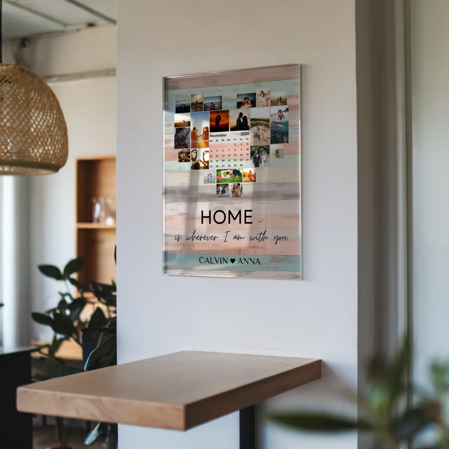 Acrylglas Bild Paare Fotocollage Home Is Wherever I Am