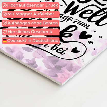 Affirmation Magnet Wandbild: Positiver Spruch für Glück