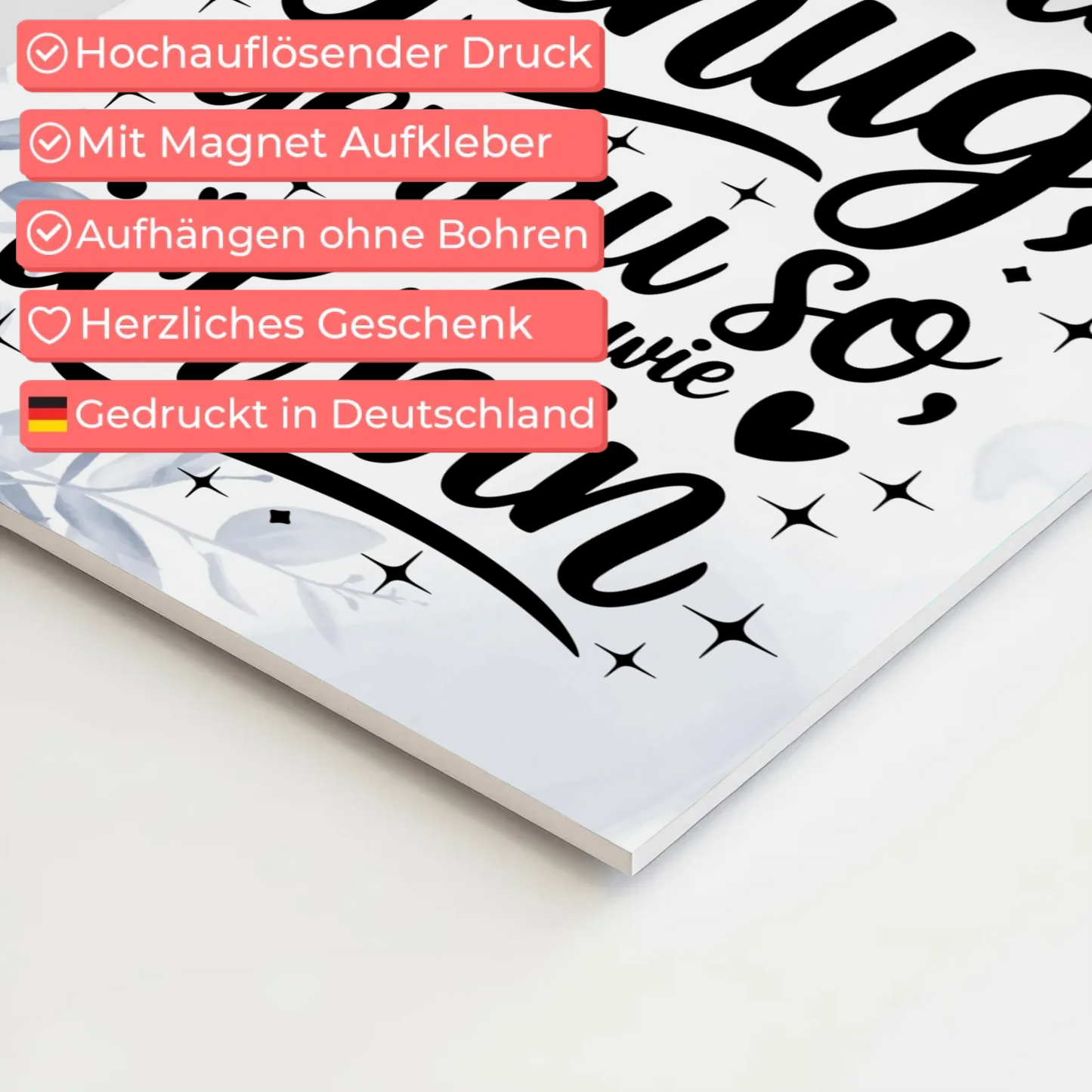 Affirmation Magnet Poster Spruch Ich bin genug personalisiert