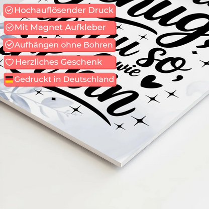 Affirmation Magnet Poster Spruch Ich bin genug personalisiert