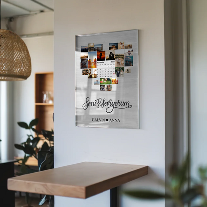 Acrylglas Bild Liebe Fotocollage Seni Seviyorum Geschenk
