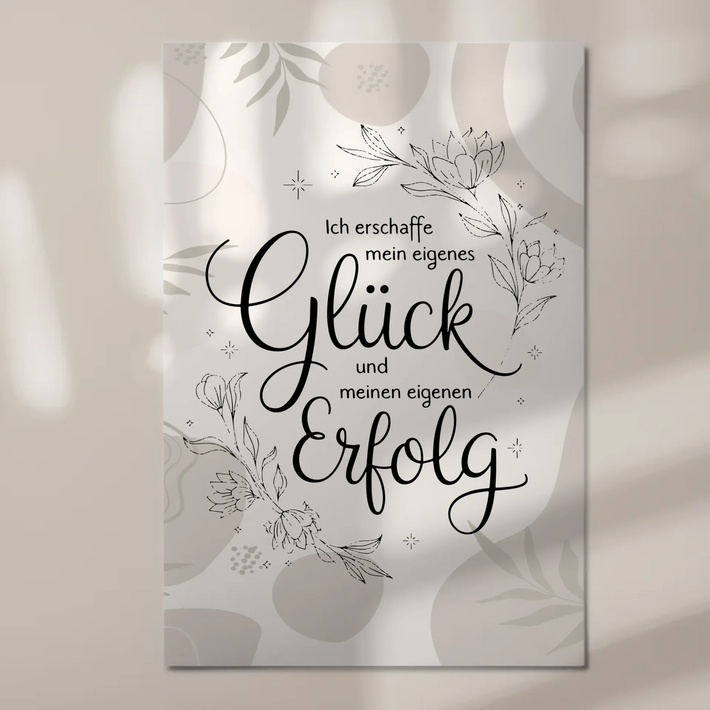 Positives Wandbild Magnet: Ich erschaffe mein Glück