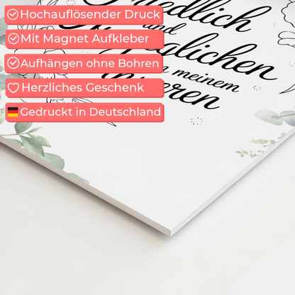 Affirmation Magnet Poster - Positiv: Ich bin friedlich